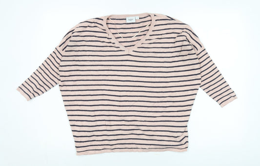 Womens UK Size S Saint Tropez Pink Pullover Jumper