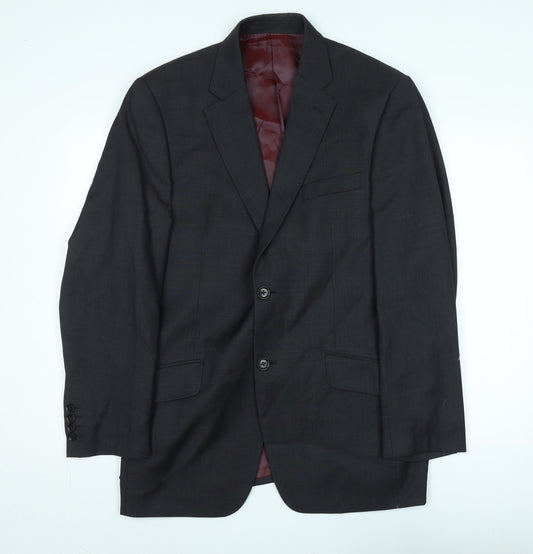 Mens UK Size 40 Austin Reed Regular Black Suit Jacket