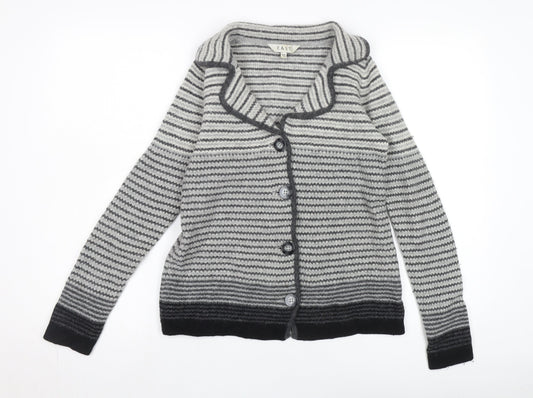 Womens UK Size 10 EAST Grey Cardigan Jumper
