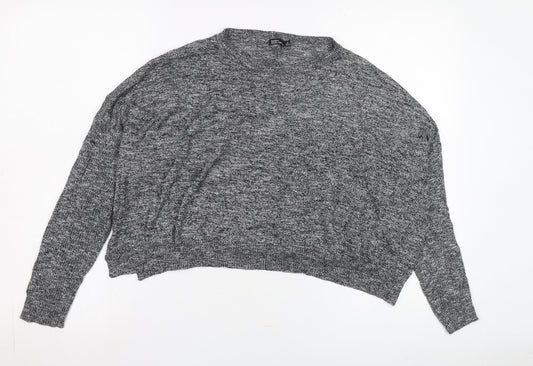 Womens UK Size M Bershka Grey Pullover Jumper
