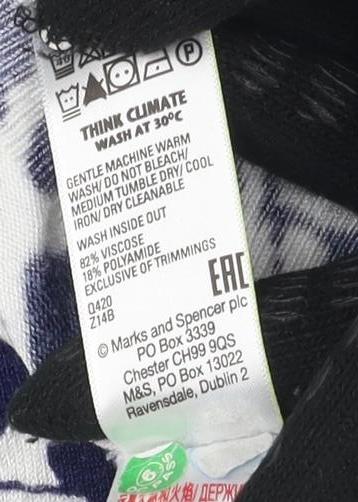 Womens UK Size 12 Marks and Spencer Blue T-Shirt