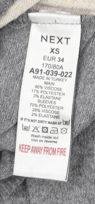 Womens UK Size 6 NEXT Grey Pullover Jumper