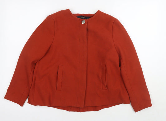 Womens UK Size S Zara Red Basic Jacket