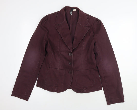 Womens UK Size 10 H&M Red Basic Jacket