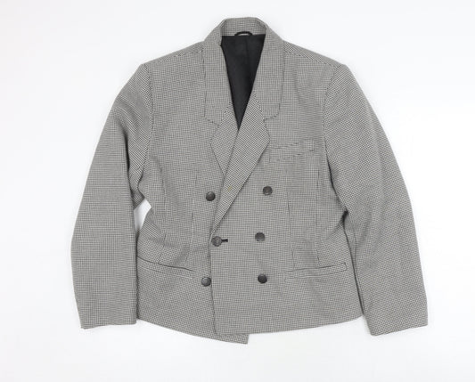 Womens UK Size 14 St Michael Black Pea Coat
