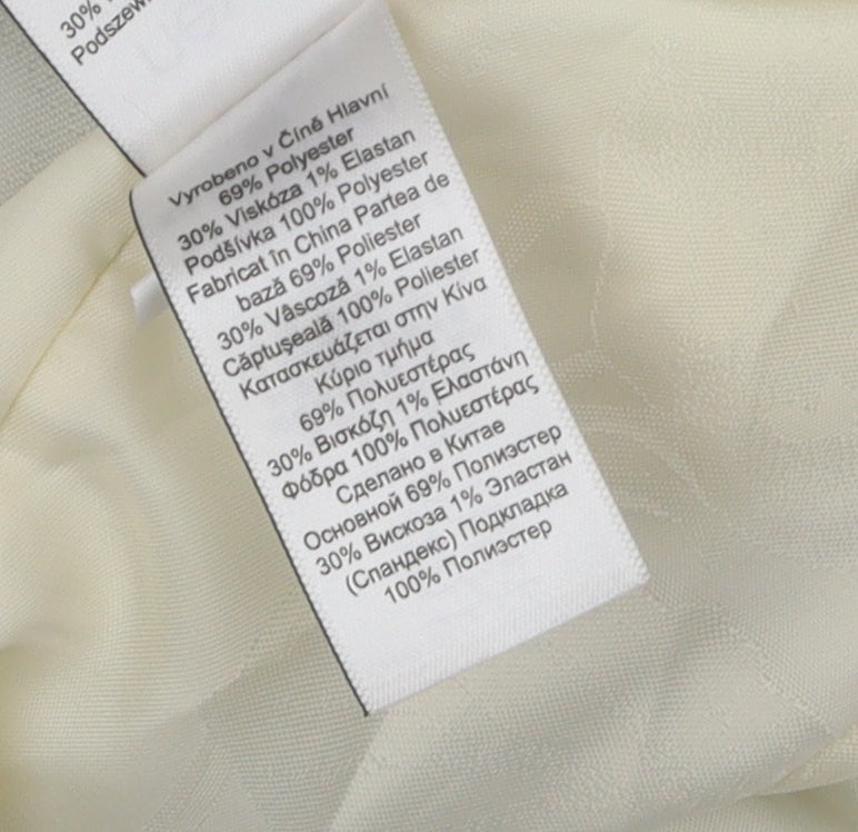 Next Women's Black Blazer UK 12 Herringbone Regular Fit