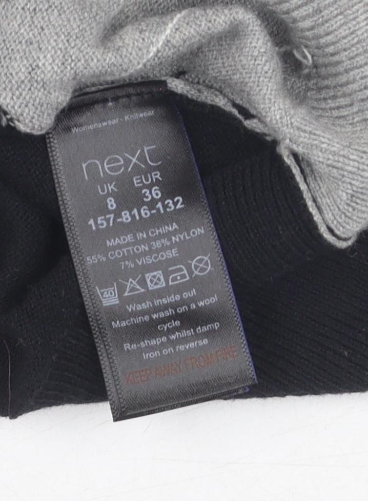 Womens UK Size 8 NEXT Black Pullover Jumper