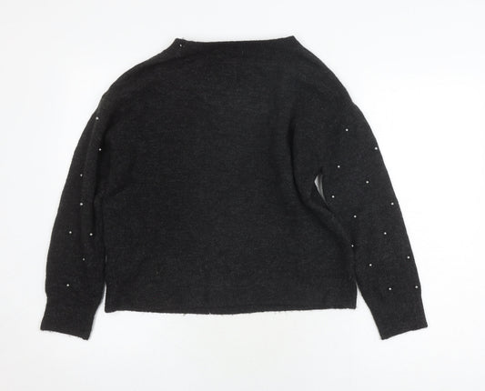 Womens UK Size XS H&M Black Pullover Jumper