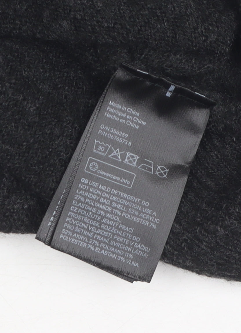 Womens UK Size XS H&M Black Pullover Jumper