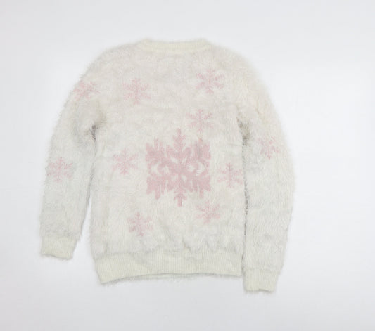 Womens UK Size 12 Lipsy Ivory Pullover Jumper