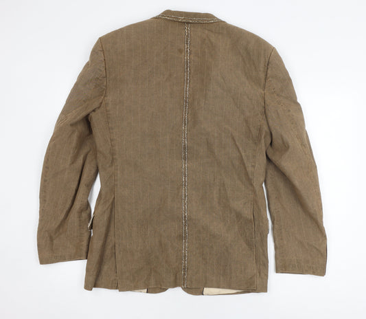 River Island Women's Brown Blazer S Pinstripe