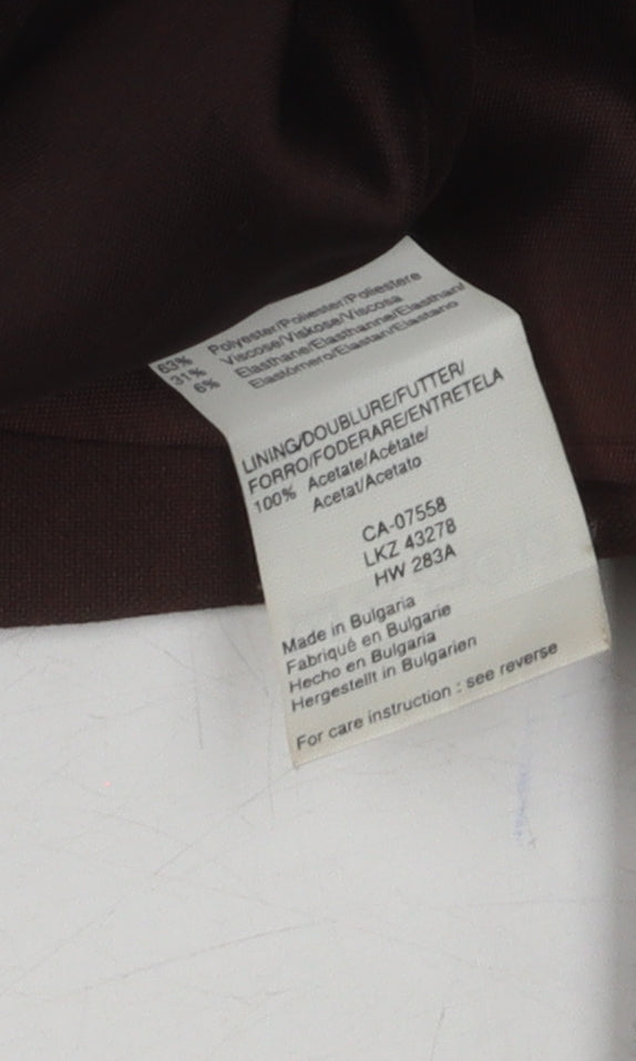 Brand and care label for Mexx Women’s Brown Blazer Regular Fit, size UK 10