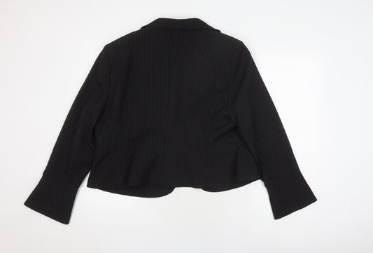 Kaleidoscope Women's Pinstripe Suit Jacket Black Size 20