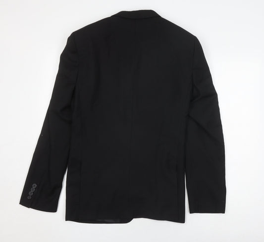 Mens UK Size 40 Burton Regular Black Suit Jacket