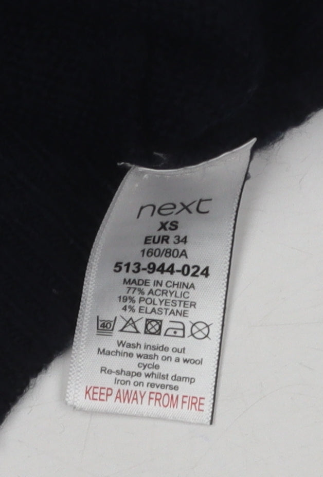Womens UK Size XS NEXT Black Pullover Jumper