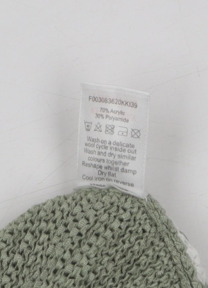 Womens UK Size L BM Green Cardigan Jumper