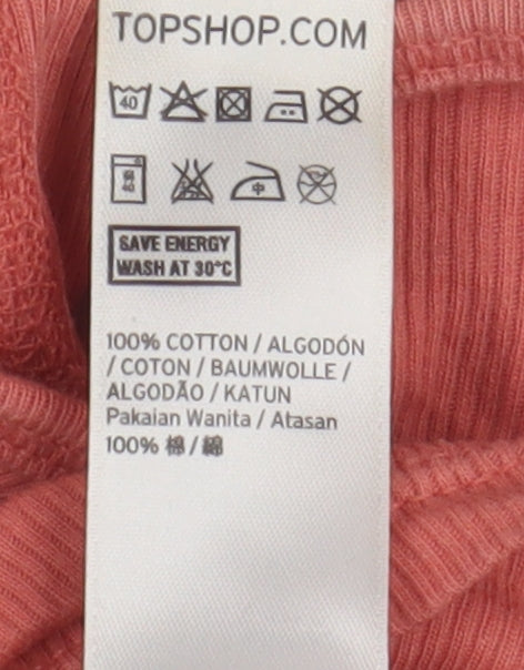 Womens UK Size 10 Topshop Pink Basic Camisole