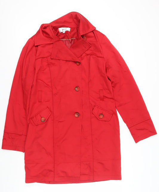 Womens UK Size 16 NEXT Red Trench Coat
