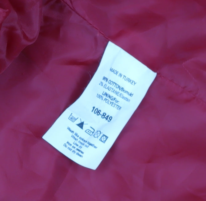 Womens UK Size 16 NEXT Red Trench Coat