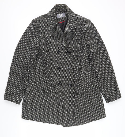 Womens UK Size 16 BHS Grey Pea Coat