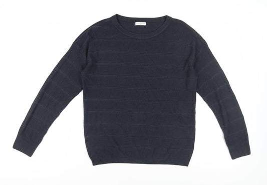 Womens UK Size L Jacqueline de Yong Blue Pullover Jumper