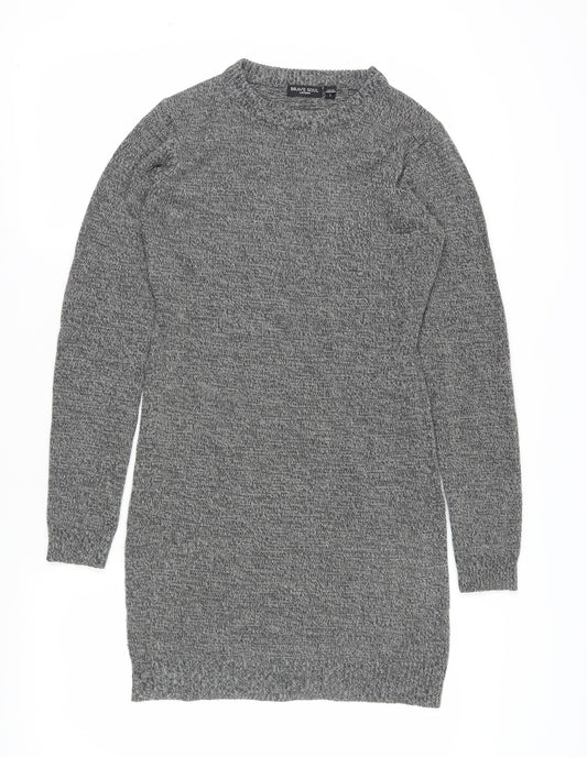 Brave Soul Women's Grey Jumper Dress S Casual