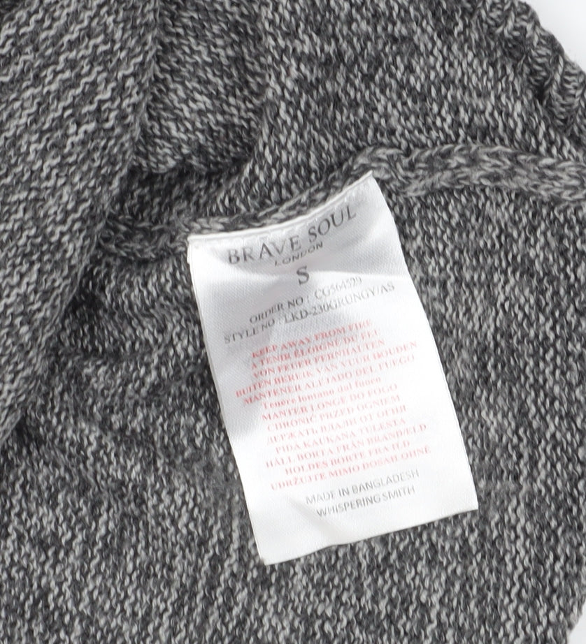 Brave Soul Women's Grey Jumper Dress S Casual