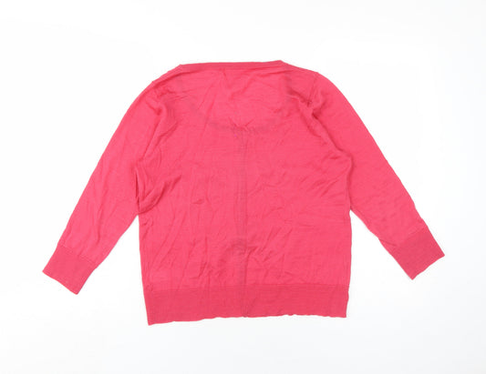 Womens UK Size L Linea Pink Cardigan Jumper
