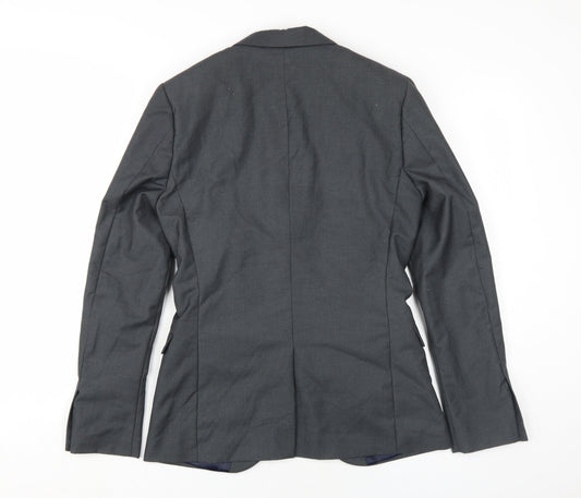 Mens UK Size 34 Topman Regular Grey Suit Jacket