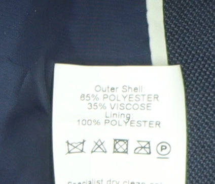 Mens UK Size 38 River Island Regular Blue Suit Jacket
