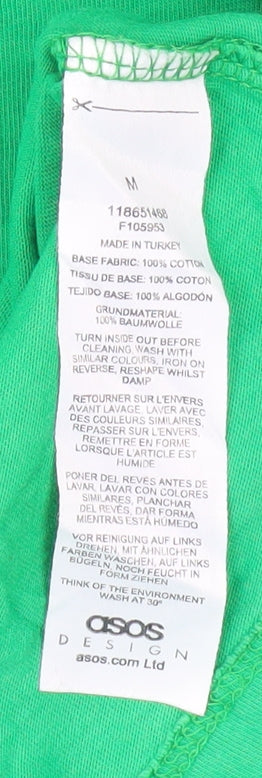 Mens UK Size M COLLUSION Green T-Shirt