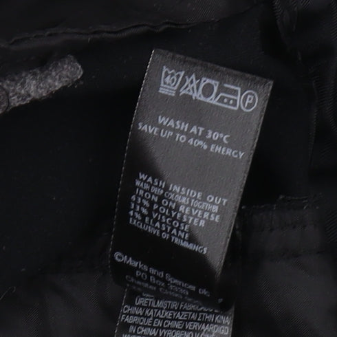 Womens UK Size M Marks and Spencer Regular Fit Dress Pants Black Trousers