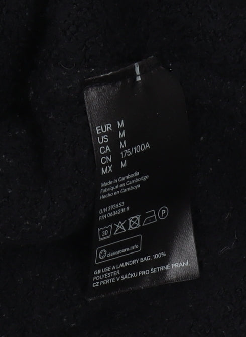 Unisex Adults UK Size M H&M Black Pullover Hoodie