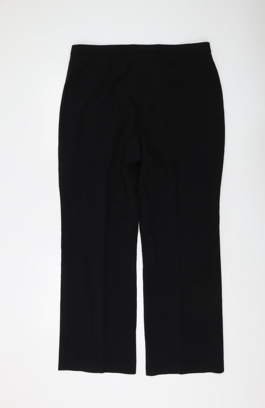 Womens UK Size 16 Marks and Spencer Regular Fit Dress Pants Black Trousers