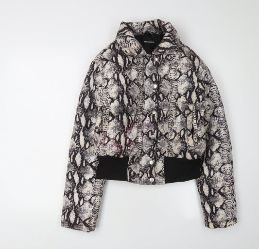Womens UK Size 8 PRETTYLITTLETHING Multicoloured Bomber Jacket