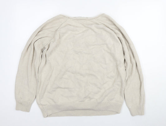 Womens UK Size 12 Miss Selfridge Beige Pullover Jumper