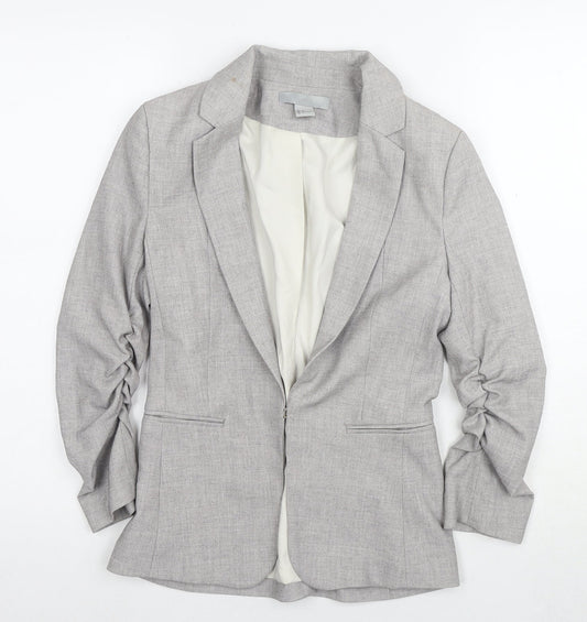 Womens UK Size 4 H&M Grey Basic Jacket