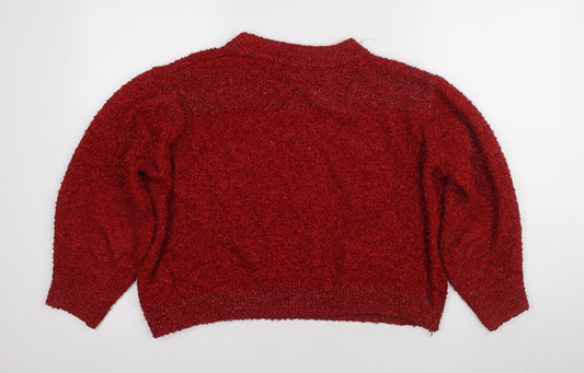 Womens UK Size 12 H&M Red Pullover Jumper