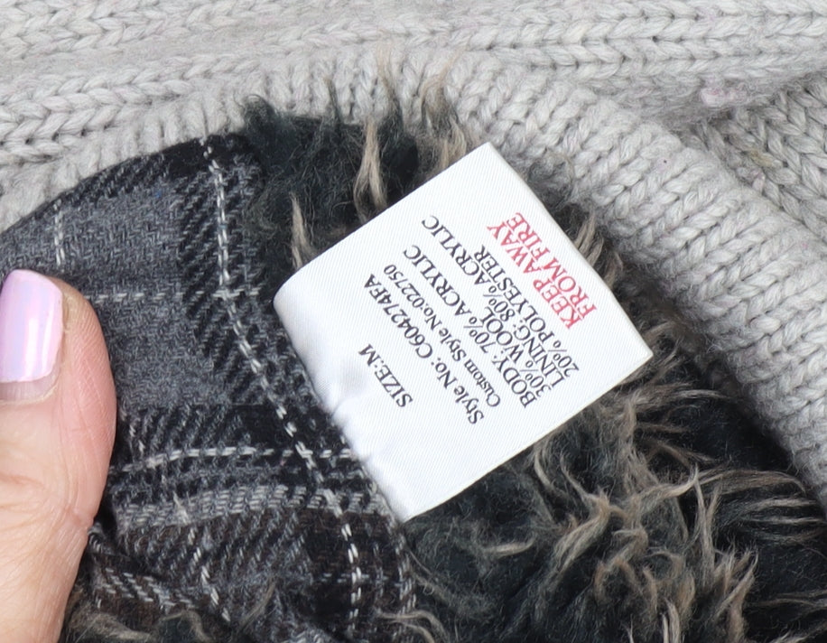 Mens UK Size M Asylum Grey Hooded