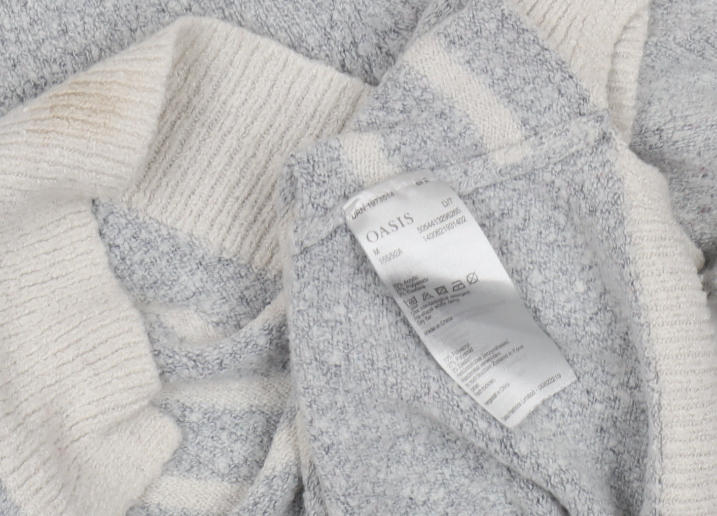 Womens UK Size M Oasis Grey Pullover Jumper