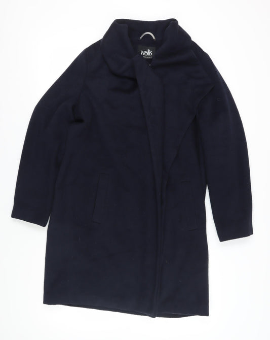 Womens UK Size M Wallis Black Overcoat