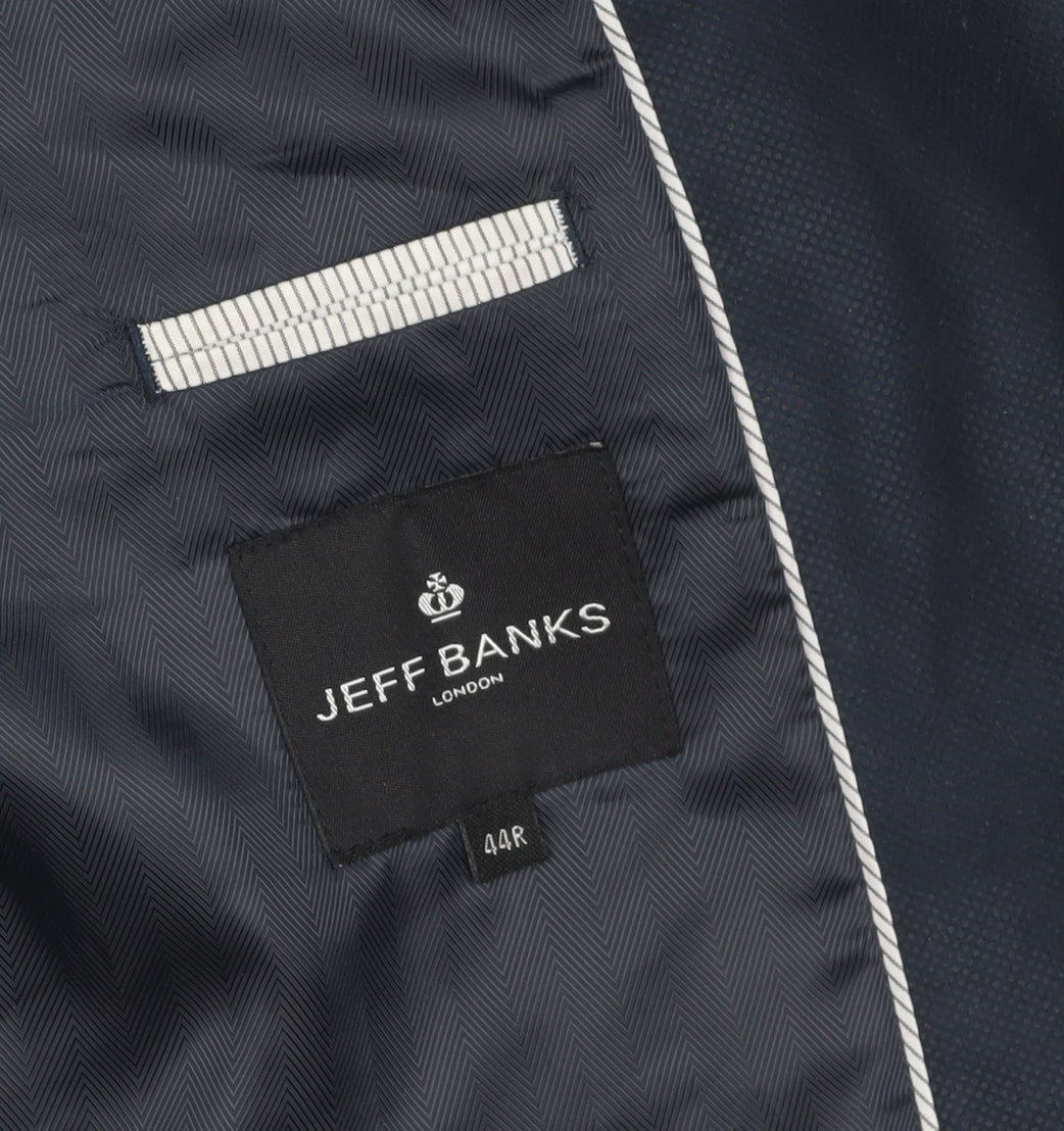 Mens UK Size 44 Jeff Banks Regular Blue Suit Jacket