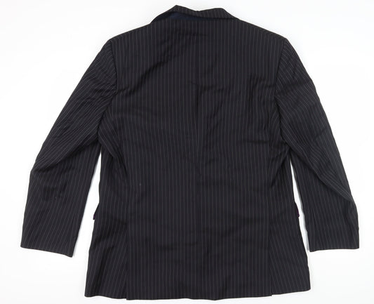 Mens UK Size 46 Scott & Taylor Regular Black Suit Jacket