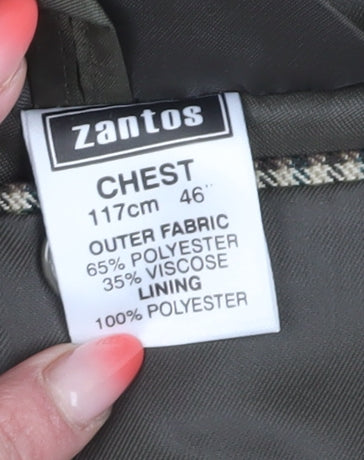 Mens UK Size 46 Zantos Regular Brown Suit Jacket