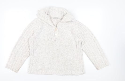 Womens UK Size M Elizabeth Scott Ivory Pullover Jumper