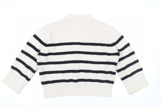 Womens UK Size S Zara Beige Pullover Jumper