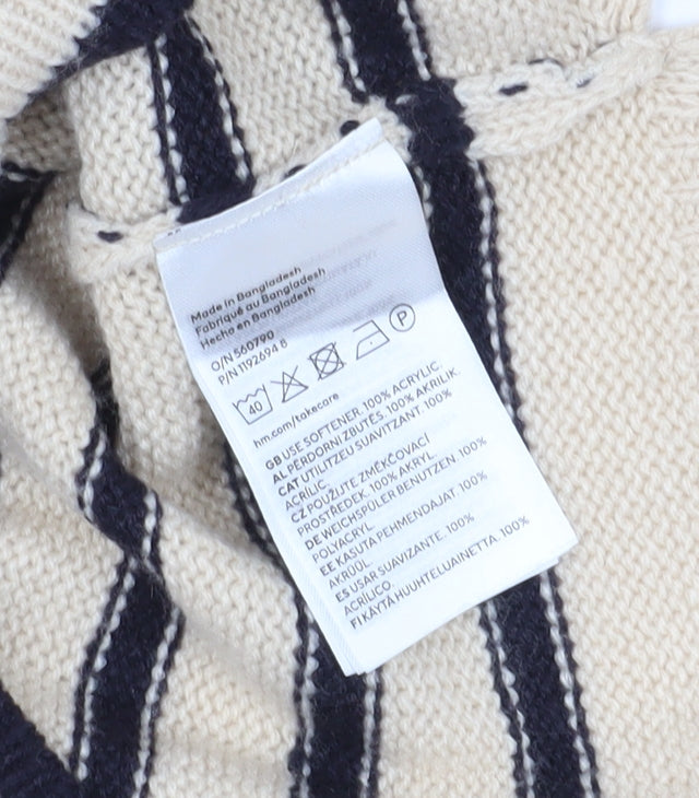 Womens UK Size S H&M Beige Pullover Jumper