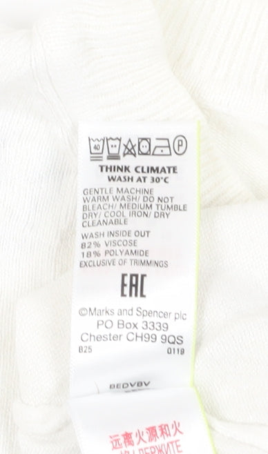 Womens UK Size 10 Marks and Spencer Ivory Pullover Jumper