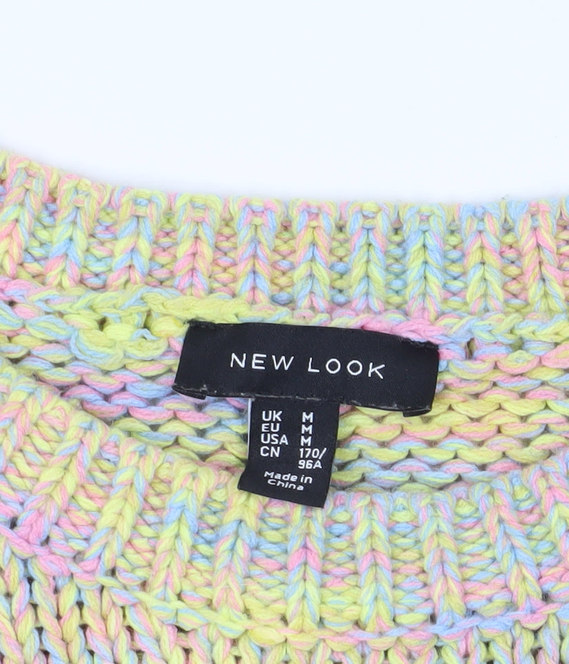Womens UK Size M New Look Multicoloured Pullover Jumper