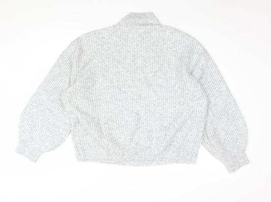 Womens UK Size M Topshop Grey Pullover Jumper